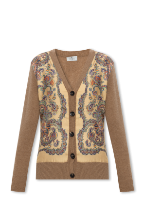 Cardigan with silk front od Etro